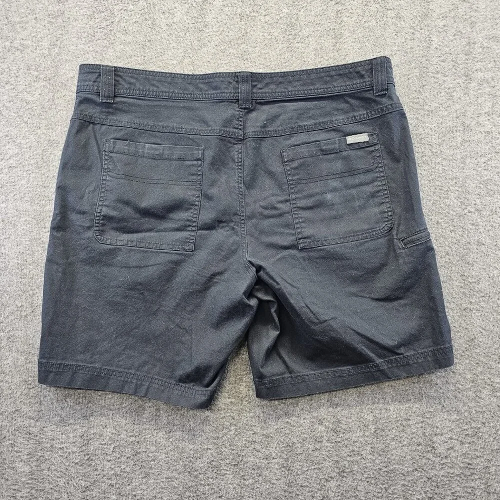 Columbia Sportswear Black Chino Shorts Mens Size 38 9” Inseam Side Zipper